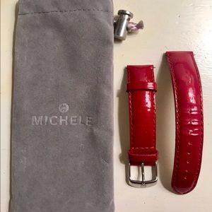 18mm Red Patent Leather Strap